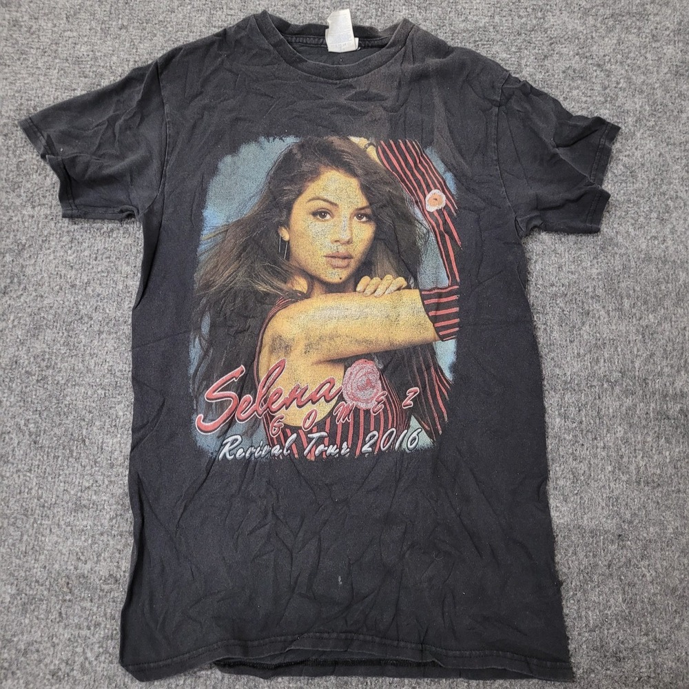 Selena Gomez T-Shirt Womens Size S Black Revival Tour 2016 Graphic Concert Merch